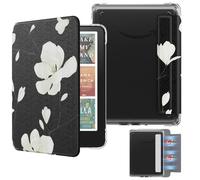 MoKo Étui Magnétique Amovible pour 7" E-Reader 12e Génération 2024 et Color 2024/2025, Coque Arrière Ultra Transparente Résistante aux Rayures Auto Réveil/Sommeil, Non pour BOOX & Kobo, Magnolia