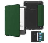 MoKo Étui Magnétique Détachable pour Le Tout Nouveau Kindle(11e Génération 2024/2022) 6 Pouces, Coque Légère et Résistante aux Rayures, à Dos Ultra-Clair avec Auto Réveil/Sommeil,Vert Feuille de Lotus