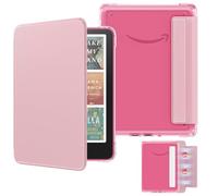 MoKo Étui Magnétique Détachable pour 7" Kindle Paperwhite 12e Génération 2024 & Kindle Colorsoft 2024/2025,Ultra Clair Coque et Lumière Anti-Rayures à l'arrière avec Auto Wake/Sleep, Rose