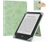 MoKo Étui pour 6,8,7" Liseuses Tablettes,Lignes Florale | Accessoires Liseuses pour 6,8, 7 Pouces Kobo Libra/Ocean,Étui Folio Léger, Dragonne, Béquille