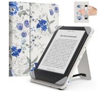 MoKo Étui pour 6 Pouces Liseuses et Tablette, Blanc/Bleu | Accessoires Liseuses pour 6" Kobo/Tolino/Pocketook/Sony E-Books Tablets, Étui Folio Léger, Dragonne, Béquille