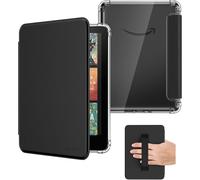 MoKo Étui pour 7" Kindle Paperwhite(12e Gén 2024) et Colorsoft 2024/2025 1re Gén, Coque Arrière Transparente en TPU Souple et Flexible avec Dragonne et Réveil/Sommeil,Non pour Boox&Kobo, Noir