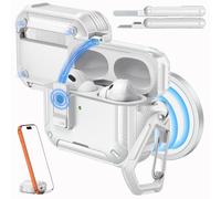 MoKo Étui pour AirPods Pro 3 avec Verrouillage 2025, Blanc