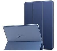 MoKo Étui pour Amazon Fire HD 10 (13e Gén, Modèle 2023) 10,1", Coque à Rabat en Cuir PU pour Fire Tablet 10 2023 avec Coque Arrière Transparente Givrée, Auto Veille/Réveil, Bleu Marine