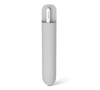 Moko Étui pour Crayons, Housse de Protections en Silicone Adhésive, Compatible avec Apple Pencil Pro/ (USB-C)/ 1re/ 2e Gén., Autres Stylus de Taille Similaire, Gris argenté