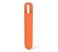Moko Étui pour Crayons, Housse de Protections en Silicone Adhésive, Compatible avec Apple Pencil Pro/ (USB-C)/ 1re/ 2e Gén., Autres Stylus de Taille Similaire, Orange