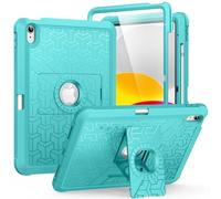 MoKo Étui pour iPad 10e génération 2022 11" avec Porte-Crayon, Coque de Protection intégrale Double Couche résistante aux Chocs, Protection d'écran intégrée et béquille pour iPad 10e génération, Bleu