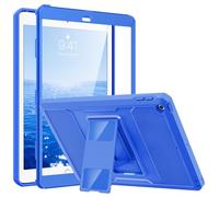 MoKo Étui pour iPad 9.7 2018/2017, iPad 6ème Génération/iPad 5ème Génération - Housse de Protection Antichoc avec Protecteur d'Écran Intégré & Support Robuste pour iPad 9.7 Pouces, Vague Bleue