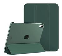 MoKo Étui Compatible avec iPad 9e Génération 2021/iPad 8ème Gén 2020/iPad 7ème Gén 2019, Etui à Rabat avec Support Ultra-Mince et Léger avec Semi-Transparent Protecteur pour iPad 10.2 - Vert Nuit