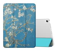MoKo Étui pour iPad Air 11 Pouces (M3 2025/M2 2024), Étui pour iPad Air 5e/4e Génération 2022/2020 10,9",Coque Mince et Intelligente en PC Dur Translucide,Compatible avec Touch ID, Abricot Épanoui