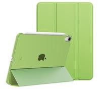 MoKo Étui pour iPad Air 11 Pouces (M3 2025/M2 2024), Étui pour iPad Air 5e/4e Génération 2022/2020 10,9",Coque Mince et Intelligente en PC Dur Translucide,Compatible avec Touch ID, Vert Tranchant