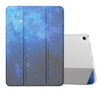 MoKo Étui pour iPad Air 11 Pouces (M3 2025/M2 2024), Étui pour iPad Air 5e/4e Génération 2022/2020 10,9",Coque Mince et Intelligente en PC Dur Translucide,Compatible avec Touch ID, Étoile Bleue