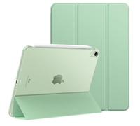 MoKo Étui pour iPad Air 11 Pouces (M3 2025/M2 2024), Étui pour iPad Air 5e/4e Génération 2022/2020 10,9",Coque Mince et Intelligente en PC Dur Translucide,Compatible avec Touch ID, Vert