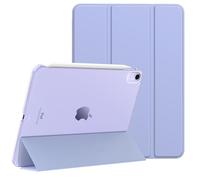 MoKo Étui pour iPad Air 11 Pouces (M3 2025/M2 2024), Étui pour iPad Air 5e/4e Génération 2022/2020 10,9",Coque Mince et Intelligente en PC Dur Translucide,Compatible avec Touch ID, Lavande
