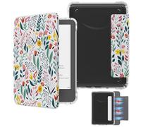 MoKo Étui Magnétique Détachable pour Le Tout Nouveau Kindle(11e Génération 2024/2022) 6 Pouces, Coque Légère et Résistante aux Rayures, à Dos Ultra-Clair avec Réveil/Sommeil Automatique, Fleur