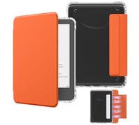 MoKo Étui Magnétique Détachable pour Le Tout Nouveau Kindle(11e Génération 2024/2022) 6 Pouces, Coque Légère et Résistante aux Rayures, à Dos Ultra-Clair avec Réveil/Sommeil Automatique, Orange