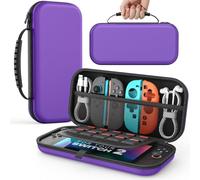 MoKo Étui pour Nintendo Switch 2 (2025), Housse Rigide de Protection avec 10 Cartouches de Jeux, Pochette de Transport Boîtier für Switch 2 2025 et Accessoires, Violet Foncé