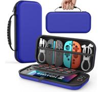 MoKo Étui pour Nintendo Switch 2 (2025), Housse Rigide de Protection avec 10 Cartouches de Jeux, Pochette de Transport Boîtier für Switch 2 2025 et Accessoires, Bleu Minuit