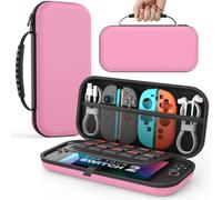 MoKo Étui pour Nintendo Switch 2 (2025), Housse Rigide de Protection avec 10 Cartouches de Jeux, Pochette de Transport Boîtier für Switch 2 2025 et Accessoires, Rose