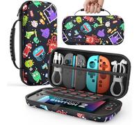 MoKo Étui pour Nintendo Switch 2 (2025), Housse Rigide de Protection avec 10 Cartouches de Jeux, Pochette de Transport Boîtier für Switch 2 2025 et Accessoires, Monstre