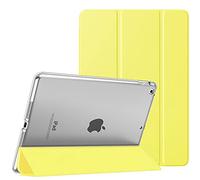MoKo Étui Smart Cover pour New iPad 9ème Génération 2021, Étui à Rabat avec Support et Semi-Transparent Protecteur pour iPad 8e Génération 10.2" 2020/iPad 7e Génération 10.2" 2019, Jaune Clair