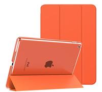 MoKo Étui Smart Cover pour New iPad 9ème Génération 2021, Étui à Rabat avec Support et Semi-Transparent Protecteur pour iPad 8e Génération 10.2" 2020/iPad 7e Génération 10.2" 2019, Orange
