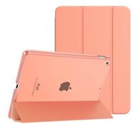 MoKo Étui Smart Cover pour New iPad 9ème Génération 2021, Étui à Rabat avec Support et Semi-Transparent Protecteur pour iPad 8e Génération 10.2" 2020/iPad 7e Génération 10.2" 2019, Orange Abricotée