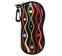 MoKo Étui Souple pour Lunettes de Soleil,Étui Ultra Léger de Rangement en Néoprène avec Fermeture à Glissière et Clip de Ceinture pour Lunettes,Cadres,Crayon,Cartes- Frangé-Noir