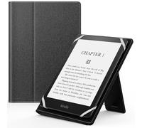 MoKo Étui Universel pour 6" 6.8" 7" Kindle eReaders Fire Tablette - Kindle/Kobo/Voyaga/Lenovo/Sony E-Book E-Reader Tablette, Coque en PU avec Support Réglable et Dragonne, Noir