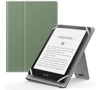 MoKo Étui Universel pour 6" 6.8" 7" Kindle eReaders Fire Tablette - Kindle/Kobo/Voyaga/Lenovo/Sony Kindle E-Book E-Reader Tablette, Coque en PU avec Support Réglable et Dragonne, Céladon