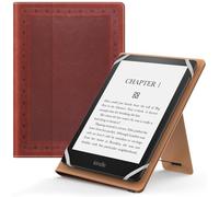 MoKo Étui Universel pour 6" 6.8" 7" Kindle eReaders Fire Tablette - Kindle/Kobo/Voyaga/Lenovo/Sony Kindle E-Book E-Reader Tablette, Coque en PU avec Support Réglable et Dragonne, Sergé Vintage