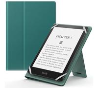 MoKo Étui Universel pour 6" 6.8" 7" Kindle eReaders Fire Tablette - Kindle/Voyaga/Lenovo/Sony Kindle E-Book E-Reader Tablette, Coque en PU avec Support Réglable et Dragonne, Vert Jade