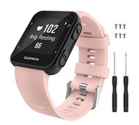 MoKo Forerunner 35/30 Smartwatch Bracelet en Silicone avec 6 vises et un tournevis,pour Forerunner 35/30 Montre GPS de Course à Pied Connectée(pas Compatible de Forerunner 235) Rose