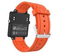 MoKo Garmin Vivoactive Smartwatch Bracelet, Replacement WatchBand Wristband en Silicone Souple avec Fermoir métallique pour Garmin Vivoactive/Vivoactive Acetate Sports GPS Smart Watch, Orange