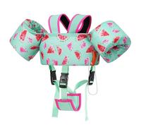 MoKo Gilet de Bain pour Enfants, Brassard de Natation avec Sangle Réglable, Gilet de Natation, Veste de Natation Flottant, Équipement de Natation pour Plage Piscine, Vert Menthe Pastèque