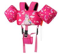MoKo Gilet de Bain pour Enfants, Brassard de Natation avec Sangle Réglable, Gilet de Natation, Veste de Natation Flottant, Équipement de Natation pour Plage Piscine Apprendre à Nager, Licorne Rose