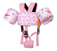 MoKo Gilet de Bain pour Enfants, Brassard de Natation avec Sangle Réglable, Gilet de Natation, Veste de Natation Flottant, Équipement de Natation pour Plage Piscine Apprendre à Nager, Baleine Rose