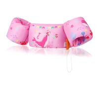 MoKo Gilet de Natation Enfant, Brassards de Natation Enfant Ceinture Réglable Gilet de Flottaison à Dessin Animé Flottant Mignon, Dispositif de Flottaison pour Garçons Filles,20-50 Livres, Sceau Rose