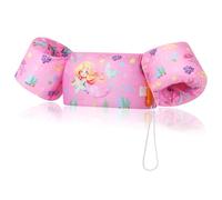 MoKo Gilet de Natation Enfant, Brassards de Natation Enfant Ceinture Réglable Gilet de Flottaison à Dessin Animé Flottant Mignon, Dispositif de Flottaison pour Garçons Filles,20-50 livres, Sirène Rose