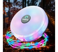MoKo Guirlande Lumineuse de Camping, 2 en 1 Guirlande Lumineuse Extérieure Rechargeable Portable avec 8 Modes d'Éclairage Lanterne à Guirlande Étanche Durable pour Tente Camping Vacances, Coloré+Chaud