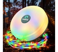 MoKo Guirlande Lumineuse Extérieure de Camping, 3 en 1 Guirlande Lumineuse Escamotable Portative avec 8 Modes d'Éclairage Lanterne à Guirlande Étanche Durable pour Tente Camping Vacances,Multi Couleur