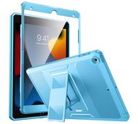 MoKo Housse Compatible avec Nouvel iPad 9e Génération 10,2 2021/iPad 8e Génération 10,2 2020/iPad 7e Génération 2019, Étui Robuste Toute Protection Compatible avec iPad 10,2 Pouces Tablette, Bleu