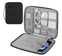 MoKo Housse de Protection 9-11 Pouces avec Poignée, Sac de Voyage Rembourré pour Nouvel iPad Air 11 Pouces M3 2025, iPad A16 11", iPad Pro 11 M4, iPad 10/9/8/7, Tab S9/S8 11, Noir