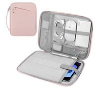 MoKo Housse de Protection 9-11 Pouces avec Poignée, Sac de Voyage Rembourré pour Nouvel iPad Air 11 Pouces M3 2025, iPad A16 11", iPad Pro 11 M4, iPad 10/9/8/7, Tab S9/S8 11, Rose