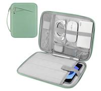 MoKo Housse de Protection 9-11 Pouces avec Poignée, Sac de Voyage Rembourré pour Nouvel iPad Air 11 Pouces M3 2025, iPad A16 11", iPad Pro 11 M4, iPad 10/9/8/7, Tab S9/S8 11, Bodhi Verte