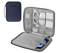 MoKo Housse de Protection 9-11 Pouces avec Poignée, Sac de Voyage Rembourré pour Nouvel iPad Air 11 Pouces M3 2025, iPad A16 11", iPad Pro 11 M4, iPad 10/9/8/7, Tab S9/S8 11, Indigo