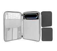 MoKo Housse de Protection Tablette 12.9 Pouce Compatible avec 13 Pouces iPad Pro M4 2024 OLED, 13 Pouces iPad Air M2 2024, MacBook Pro 13" M1 2016-2020, Sac de Transport avec Poche, Gris Clair