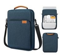 MoKo Housse de Protection Tablette 12.9 Pouce Compatible avec iPad Pro 12.9 M2 2022/2021/2020/2018,Galaxy Tab S8+ 12.4", Sac de Transport en Polyester avec Bandoulière et Poignée, Indigo