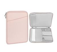 MoKo Housse de Tablette, Compatible avec 13 Pouces iPad Pro M4 2024 OLED, 13 Pouces iPad Air M2 2024, iPad Pro 12,9 M2 2022-2015, Galaxy Tab S9+/S8+ 12,4", Sac de Transport en Polyster, Rose