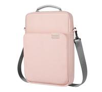 MoKo Housse de Protection Tablette 13 Pouce Compatible avec iPad Pro 13 M5, iPad Air M3 2025, Sac de Transport en Polyester avec Bandoulière et Poignée, Rose